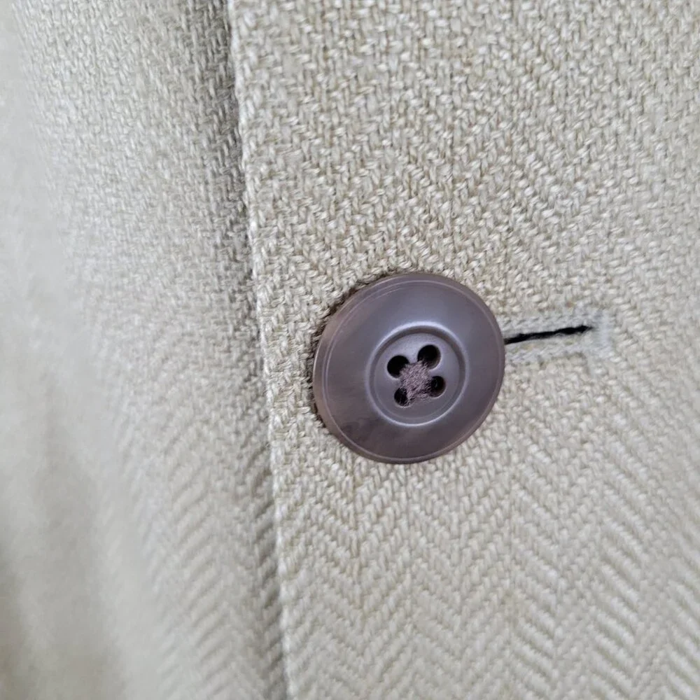 Bachrach Gold 100% Silk Herringbone 3 Button Notch Blazer Sport Coat 42L